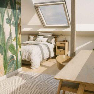 Chambre sous pente - étage