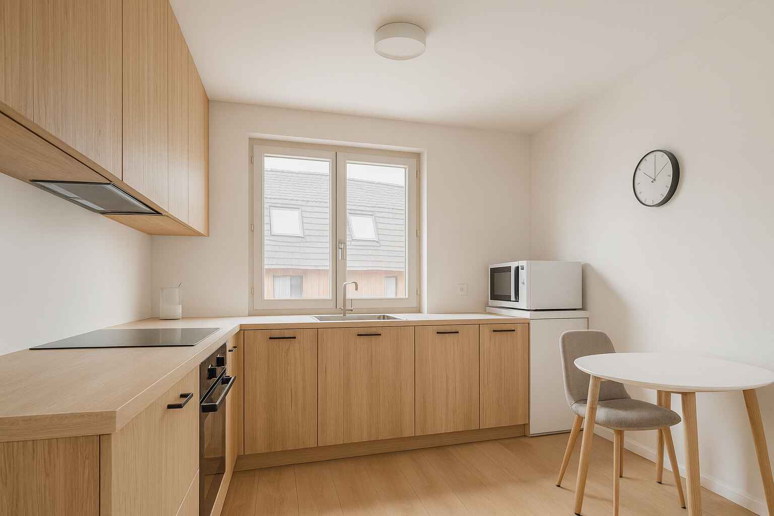 Cuisine minimaliste au lumière naturelle